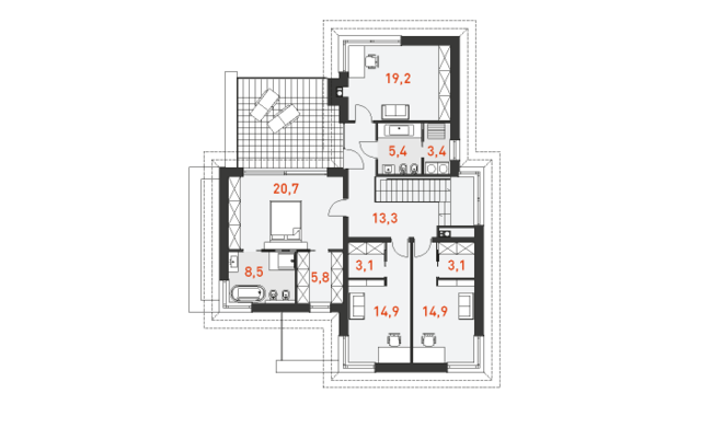 План этажа проект УНИКАЛЬНЫЙ 2