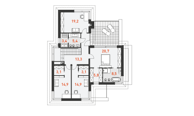 План этажа проект УНИКАЛЬНЫЙ 2