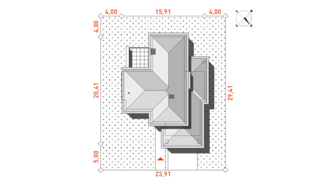 План на участке проект УНИКАЛЬНЫЙ 3