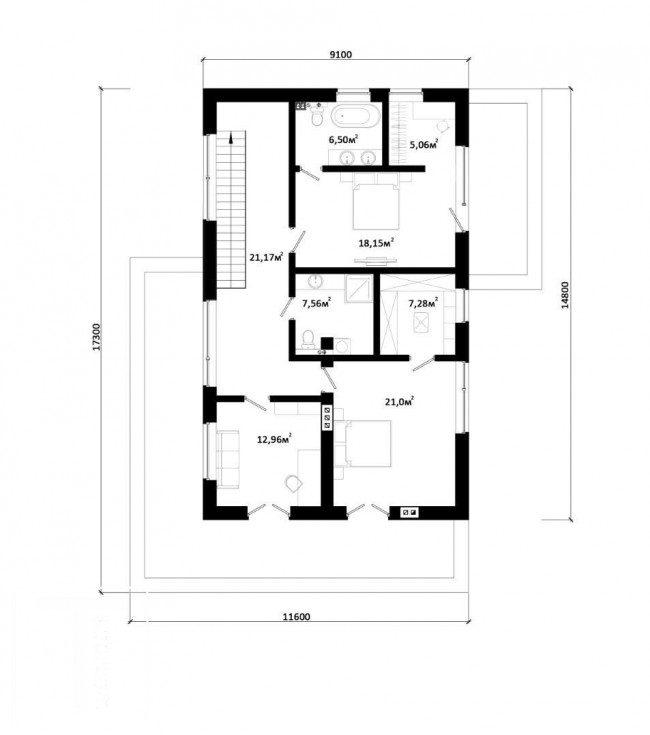 План этажа проект КУБ