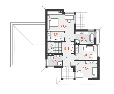 План этажа проект МАНЕРНЫЙ 1