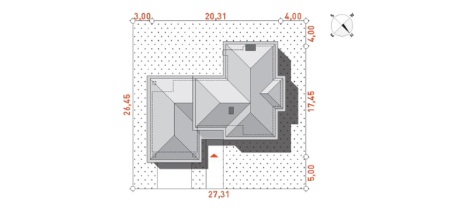 План на участке проект ПРОСТОРНЫЙ