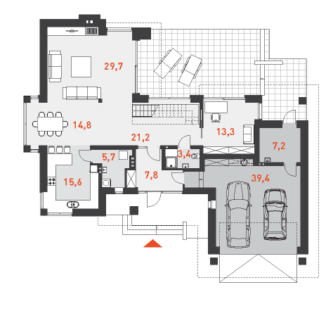 План этажа проект ПРОСТОРНЫЙ