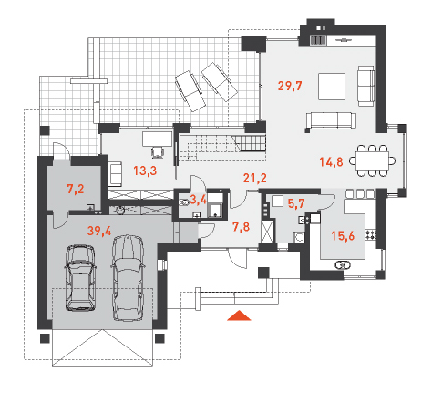 План этажа проект ПРОСТОРНЫЙ