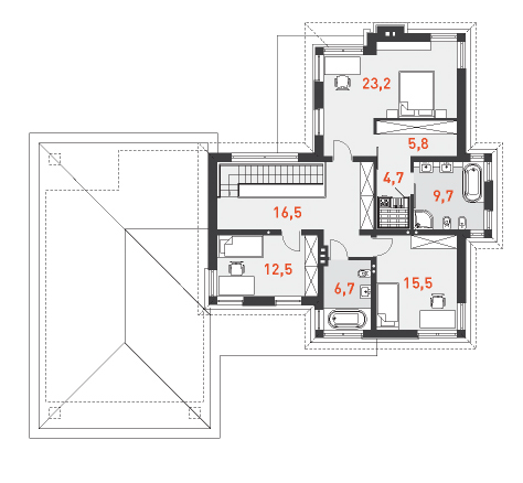 План этажа проект ПРОСТОРНЫЙ