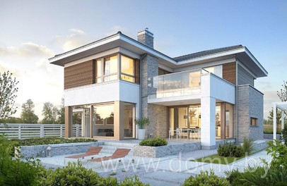 Проект большого двухэтажного дома с гаражом УНИКАЛЬНЫЙ 3