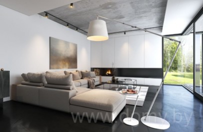 Проект двухэтажного дома с плоской крышей ОТКРЫТЫЙ 2