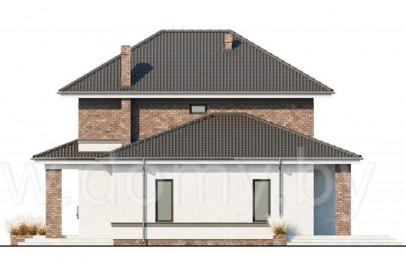 Проект двухэтажного дома без гаража МЕМФИС-2