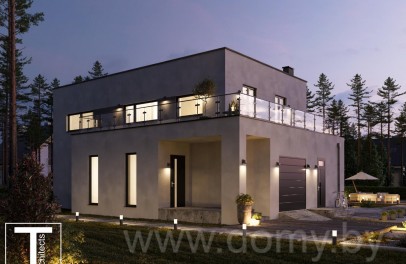 Проект дома с плоской крышей КУБ