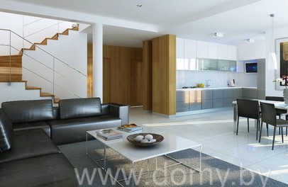 Проект двухэтажного дома с гаражом на 2 авто МАНЕРНЫЙ 2