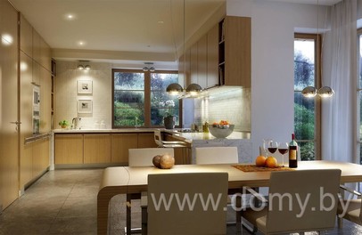 Проект большого двухэтажного дома из кирпича ПРОСТОРНЫЙ